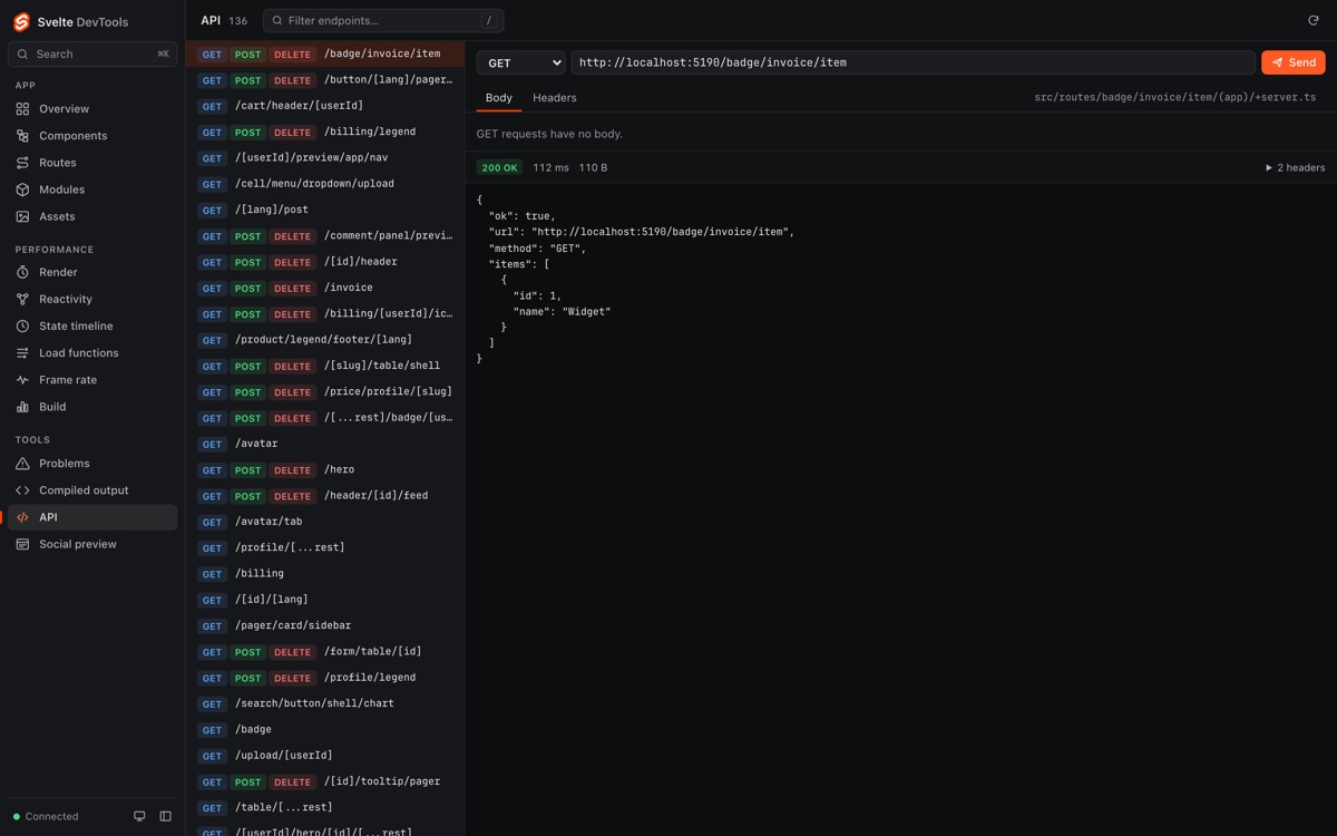 API screenshot 1